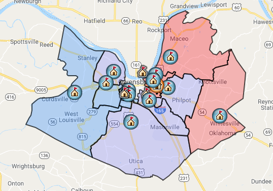 Map of DCPS Middle School Boundaries